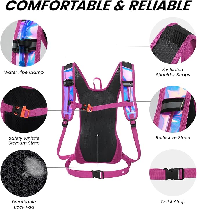 Nepest Hydration Pack Backpack for Women & Men, Lightweight Water Backpack - Image 4