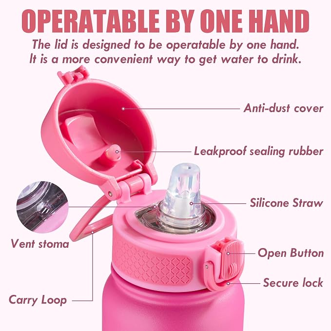 OLDLEY 20 Oz Insulated Stainless Steel Water Bottle - Image 2