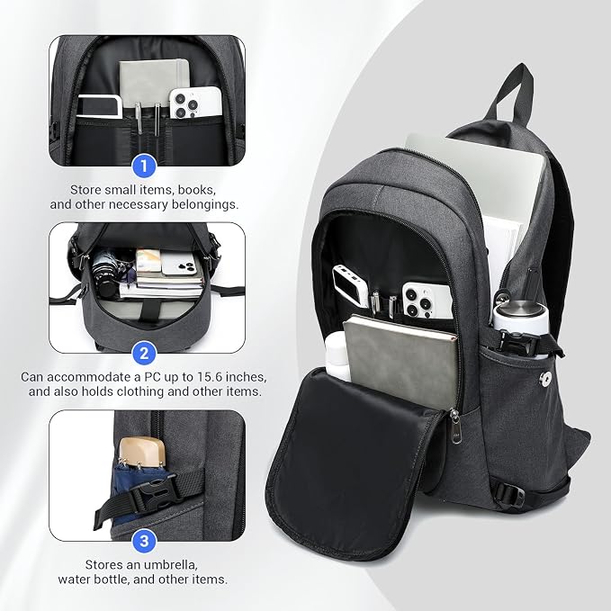 Kono Travel Laptop Backpack - Image 4
