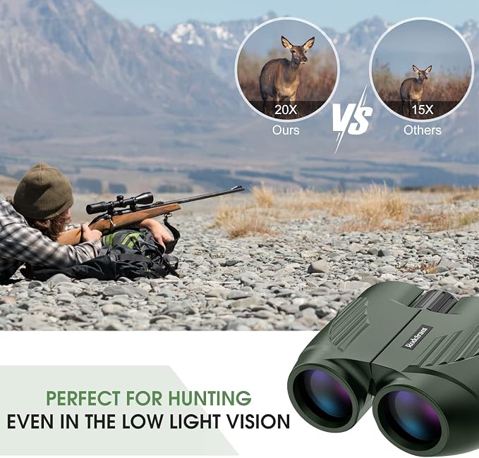 20X25 Compact Binoculars for Adults, Large Eyepiece Waterproof Binocular - Image 5