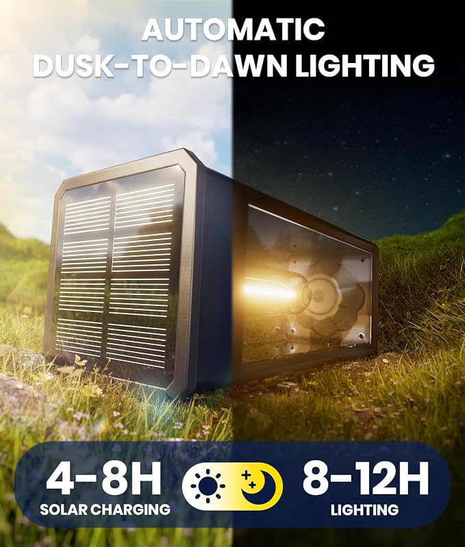 NEWMESSI Solar Pathway Lights Outdoor, 4 Pack Garden Lights IP65 Waterproof - Image 2