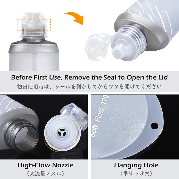TRIWONDER Water Bottles TPU Soft Flasks Collapsible Running Flasks - Image 6