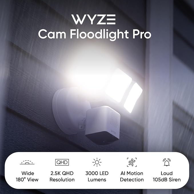 WYZE Floodlight Camera Pro, PCMag Editors' Choice 3000-Lumen LEDs, 2.5K HD - Image 14