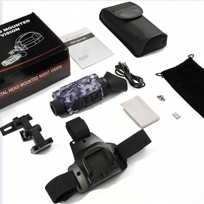 BIBIRE Night Vision Goggles, Head Mounted Night Vision Monocular 8X Digital - Image 7