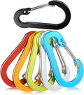 6pcs Aluminum Small Carabiner Clip, 2 Inch Carabiner Keychain Clasp Spring D by CooBigo