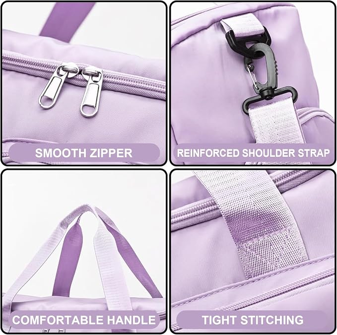 Suruid Gym Bag for Women Men, Travel Duffle Bag Large Capacity Carry On - Image 4