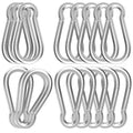 Carabiner, Heavy Duty Galvanized Steel Spring Snap Hook Carabiner Clips by High-PQ