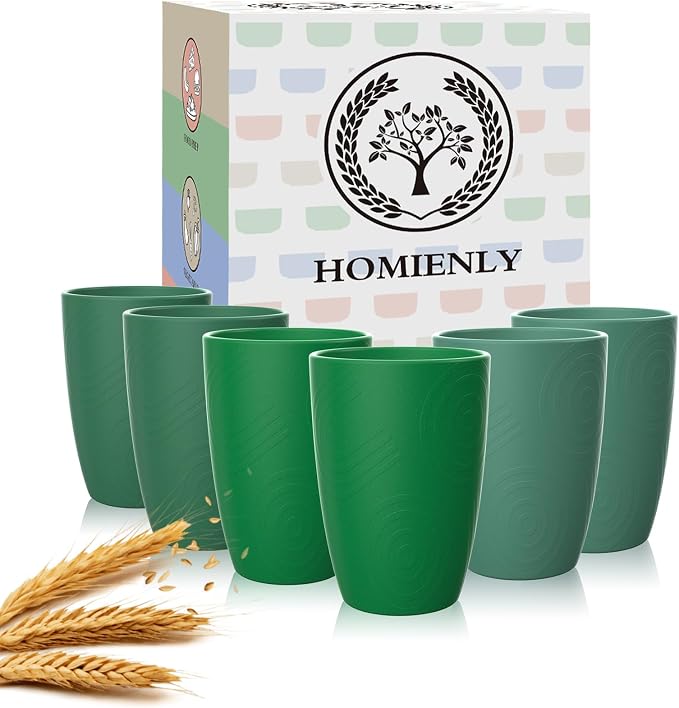 Homienly Cups for Drinking 12oz Daily Use Cups Dishwasher Safe Plastic Cups by HOMIENLY