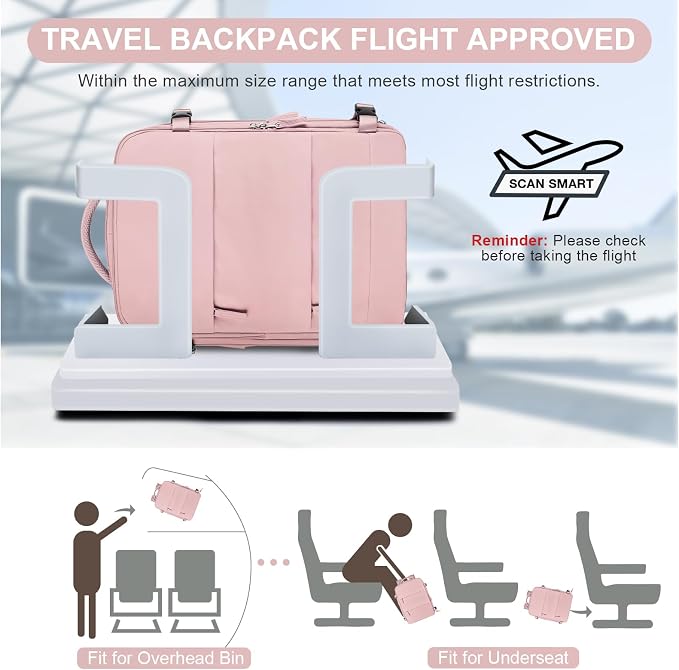 Large Travel Backpack for Women Airline Approved Carry on Backpack for - Image 2