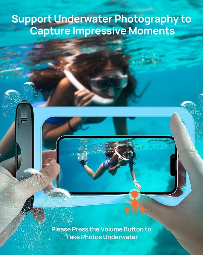 Lanhiem Large Waterproof Phone Pouch Universal IPX8 Waterproof Dry Bag - Image 6