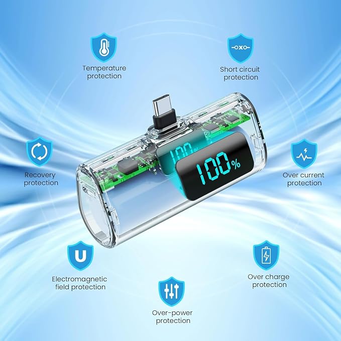 Portable Charger for iPhone 17/16/15 Series, 5200mAh PD USB C Power Bank - Image 7