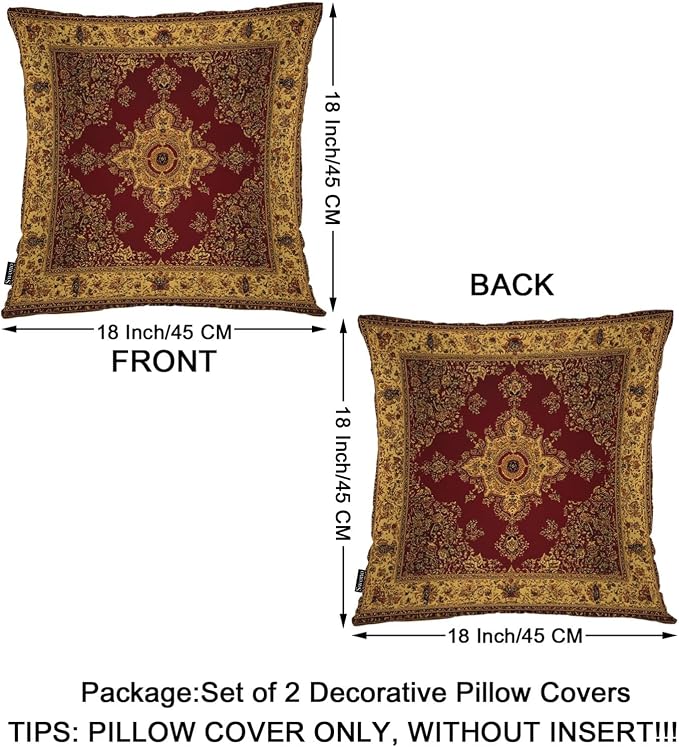 Swono Paisley Carpet Cozy Pillowcase Cushion Cover, Persian Carpet Tribal - Image 6