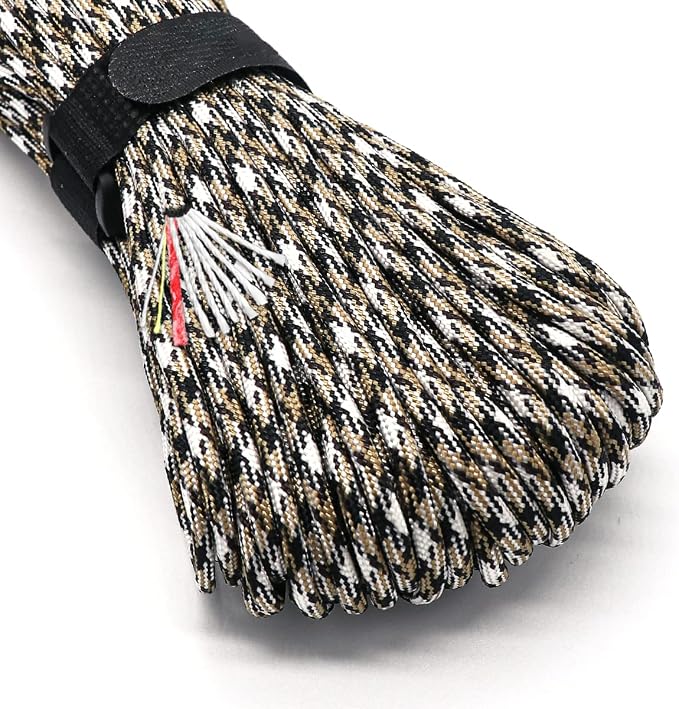 PSKOOK Survival Paracord Parachute Fire Cord Survival Ropes Red Tinder Cord PE by PSKOOK