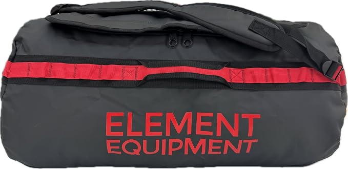 Element Equipment Trailhead Duffel Bag Shoulder Straps Waterproof Black/Red - Image 2