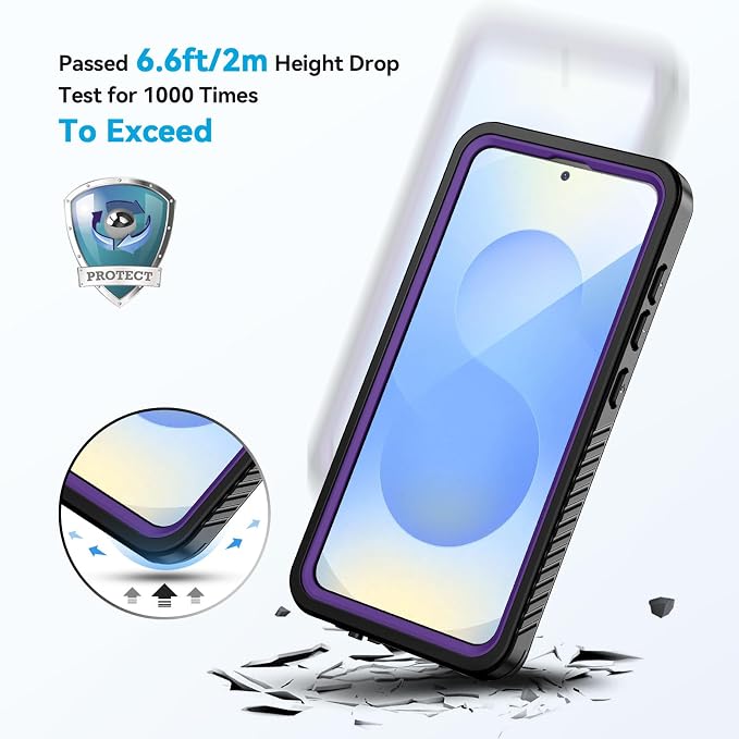 Lanhiem for Samsung Galaxy S25 Case, IP68 Waterproof Dustproof, Built-in Screen - Image 3