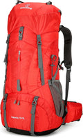75L Hiking Backpack with Rain Cover Waterproof Camping Backpack Shoes Warehouse by W+WINTMING