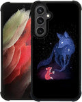 for Samsung Galaxy S23 FE Case, Galaxy Fox Wolf Pattern Graphic Design Girl Boy by FKBRCL4U