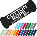 TECEUM Cotton Rope 3/16” – 200 FT – Strong All-Purpose Braided Rope – Natural by TECEUM