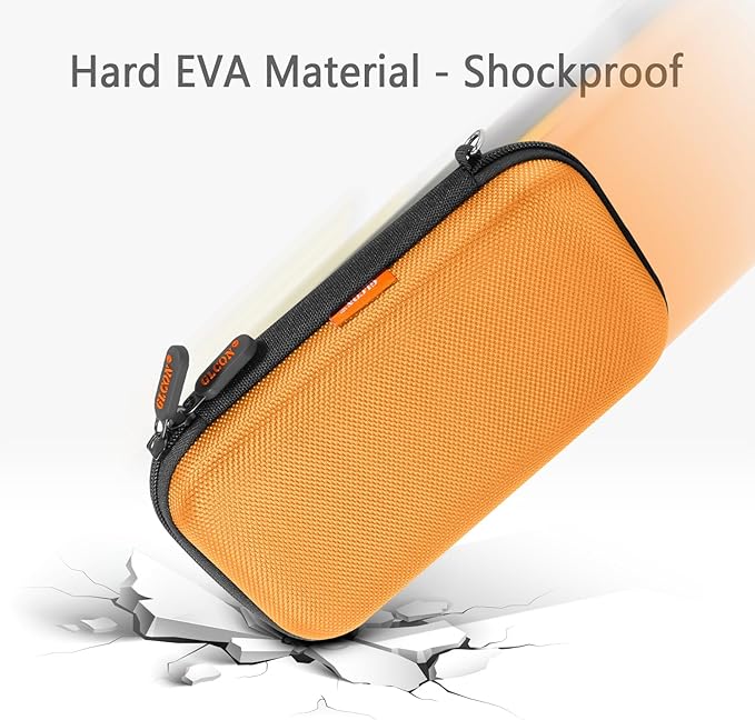 Orange Shockproof Hard EVA Carrying Case Travel Pouch - Image 5