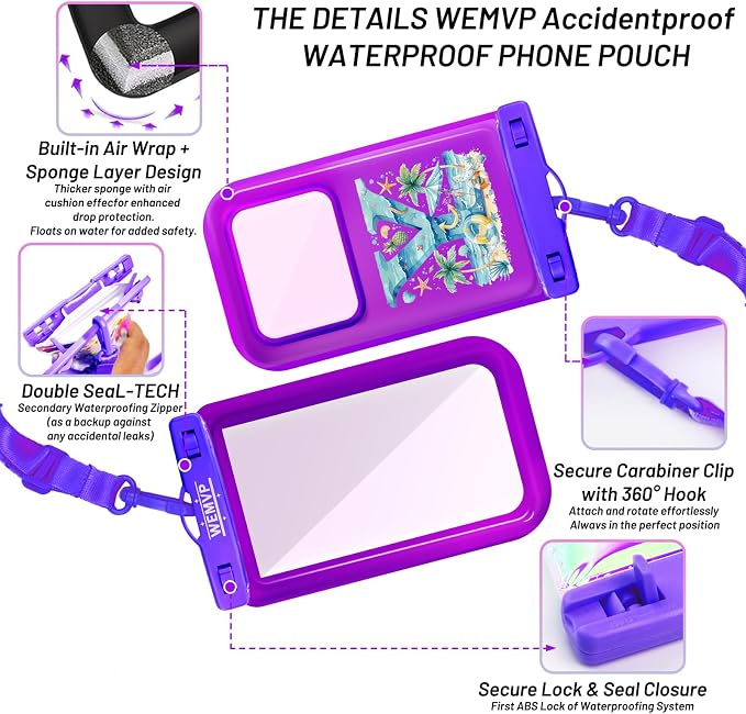 Personalized Initial Waterproof Phone Pouch Case - Image 3
