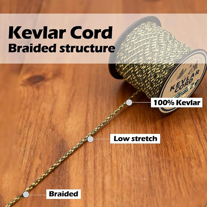 9KM DWLIFE Kevlar Cord – Camo Kevlar Line Ultra-Strong, Lightweight & - Image 3