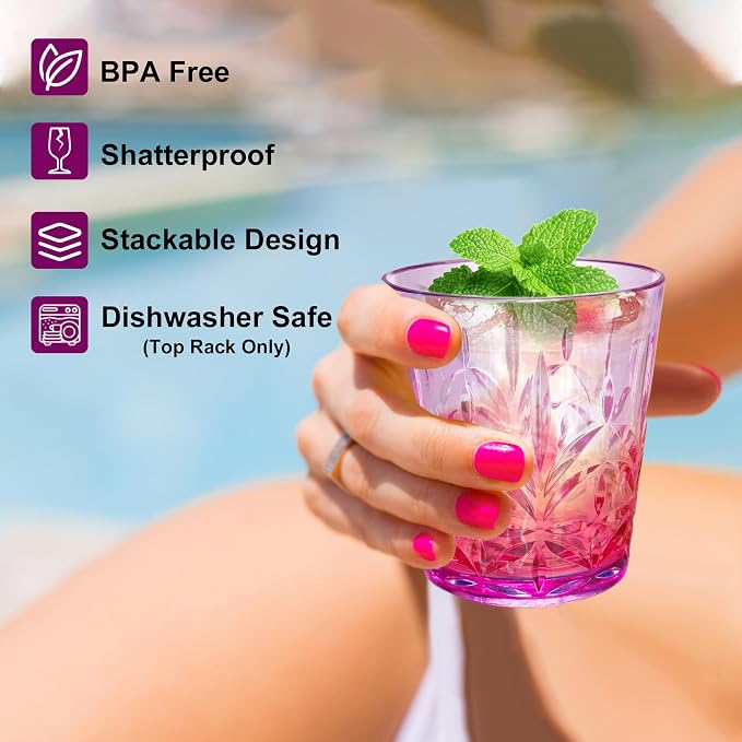 Lily's Home 13.5 oz Unbreakable Premium Drinking Tumblers Set of 4, BPA-Free - Image 4