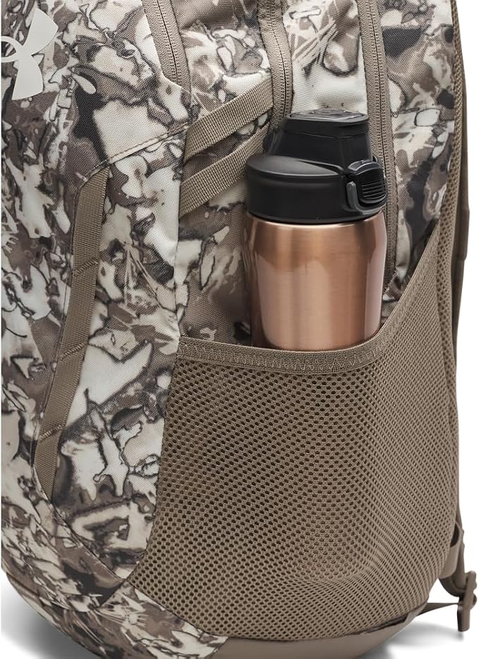 Under Armour Unisex Hustle 6.0 Backpack Taupe Dusk/Taupe Dusk/Summit White One - Image 5