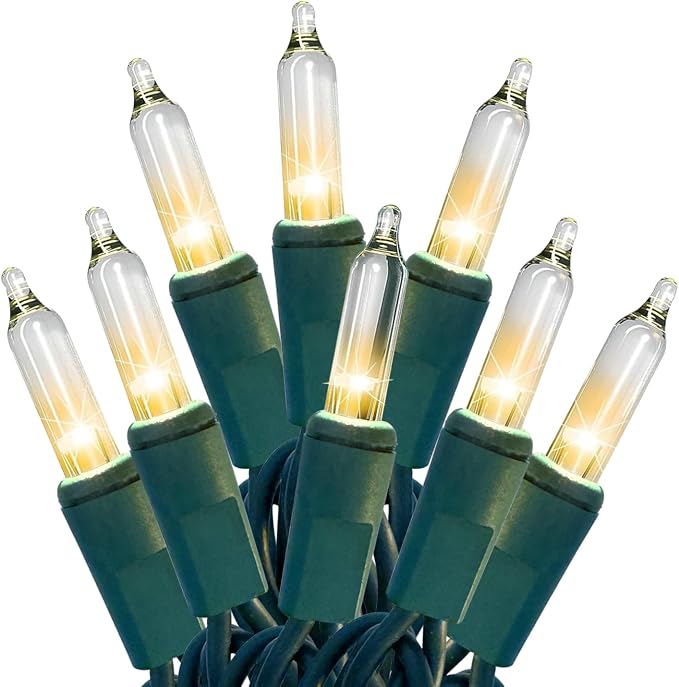 HISHINY Christmas Lights 100 Count Clear Christmas Tree Lights String by HISHINY