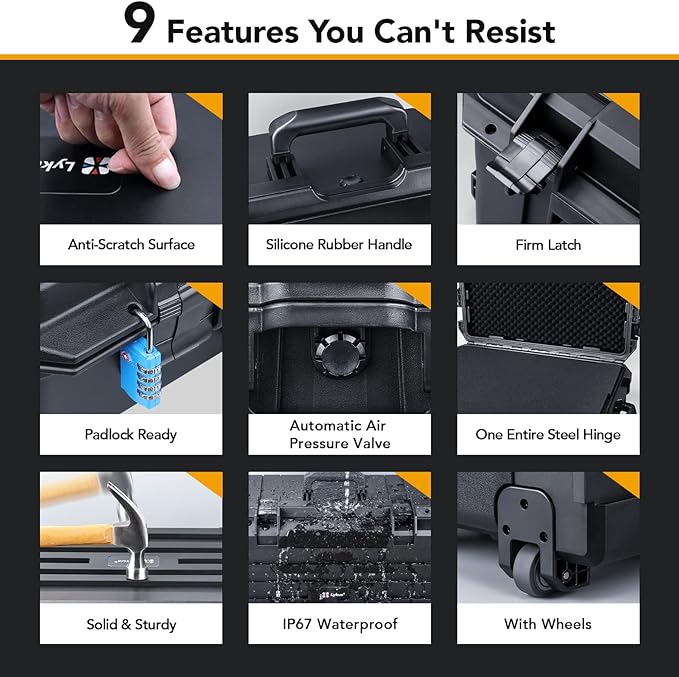 Lykus HC-7530 Large Waterproof Hard Case - Image 5
