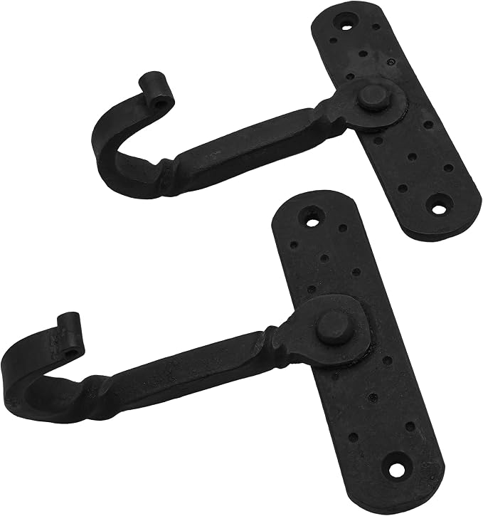 Rustic Cast Iron Wall Hooks, Heavy Duty Retro Utility Hooks - Image 3