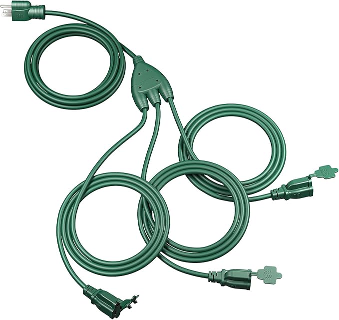 DEWENWILS 40 FT Total, Outdoor Extension Cord 1 to 3 Splitter by DEWENWILS