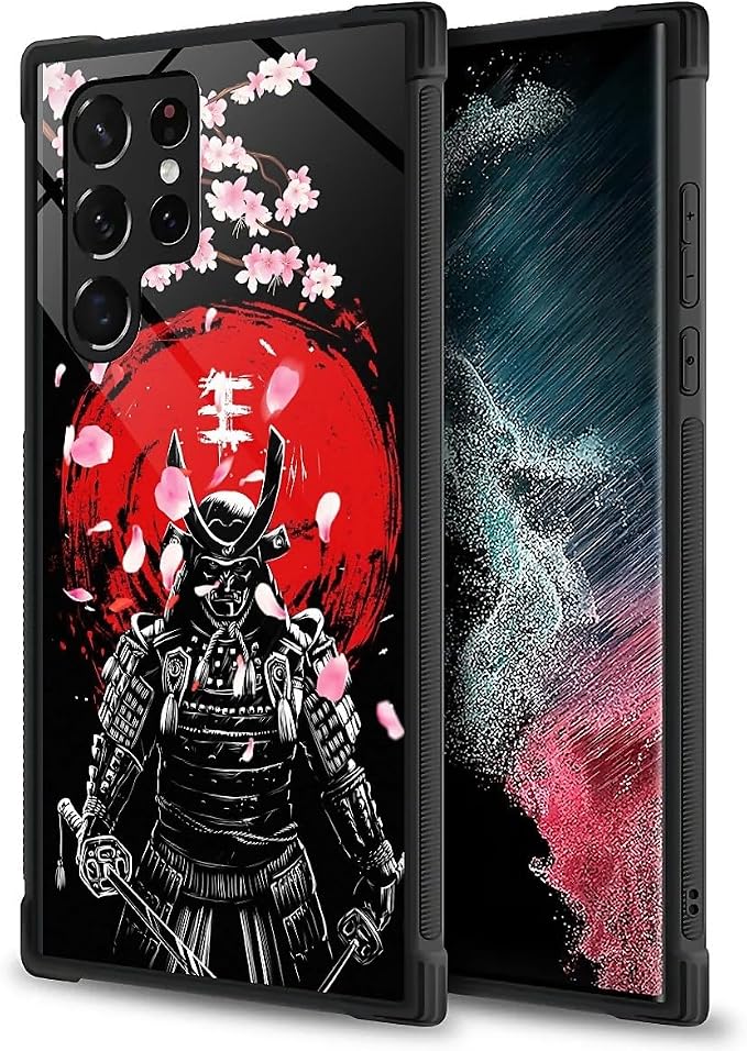 for Samsung Galaxy S23 Ultra Case, Sakura Japanese Samurai Pattern Graphic - Image 5