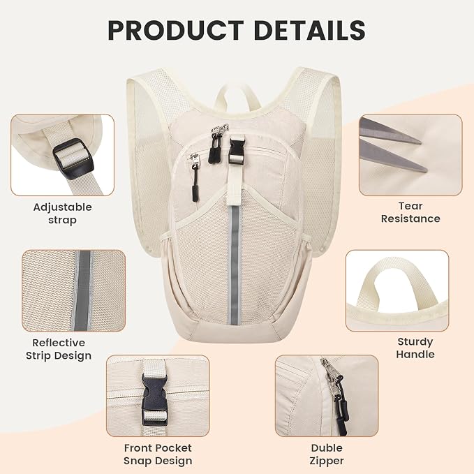Small Hiking Backpack 15L- Lightweight Packable Foldable Backpack - Image 6