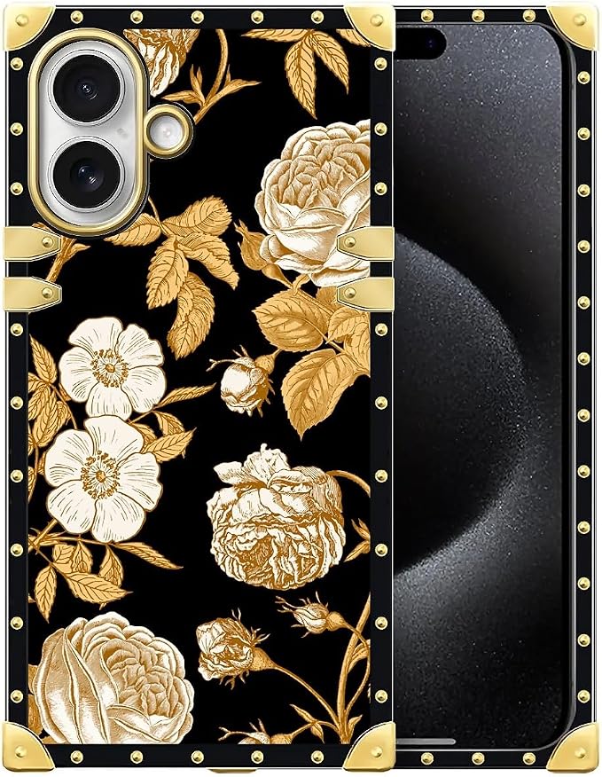 for iPhone 17 Case Luxury Golden Decoration by Unknown