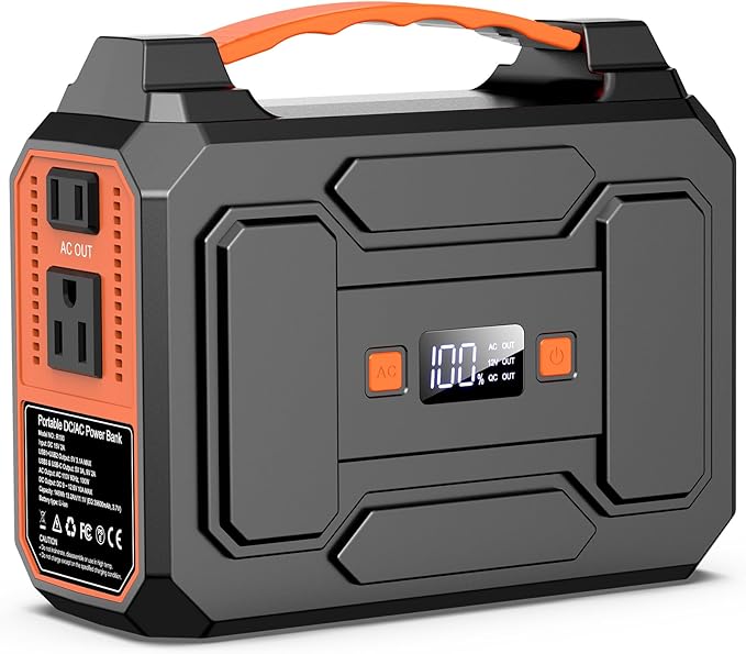 Portable Power Station Bank 146Wh 200W Peak, Solar Powered Power Bank by Apowking