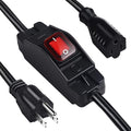 Outdoor Waterproof On/Off Switch Extension Cord, Heavy Duty 125v/250v Black by EasyToOperateLow-CostSolution