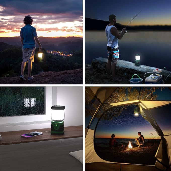 Lighting EVER 1000LM LED Camping Lantern Rechargeable, 4400mAh Power Bank - Image 7
