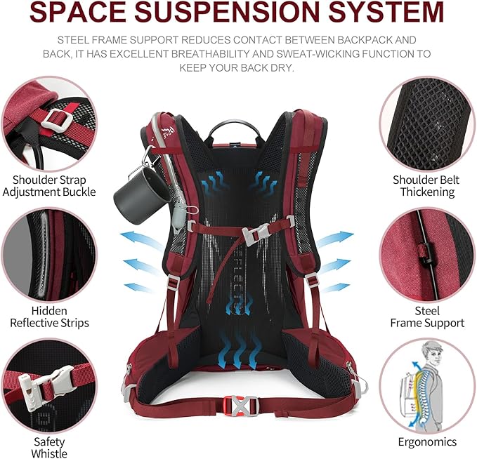 IX INOXTO Hiking Backpack, 26L/40L Waterproof Hiking Daypack - Image 4