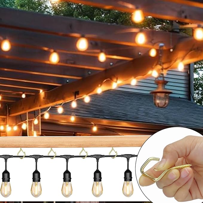 120 Pcs Gold Eye Hooks Screw Heavy Duty, Ceiling Hooks - Image 4