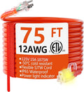 HUANCHAIN 12/3 Gauge Heavy Duty Outdoor Extension Cord 75 ft Waterproof by huanchain