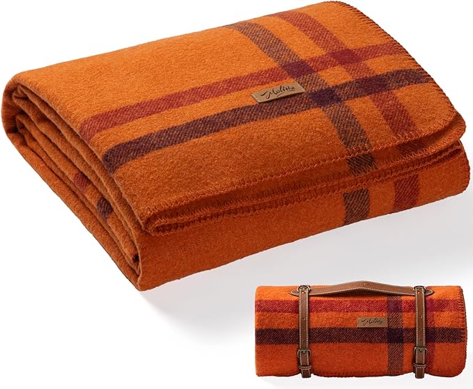 Molithe 100% Wool Blanket, Military Wool Blanket, Sporting Events, Survival by EmbraceCozyWarmthandUltimateComfort