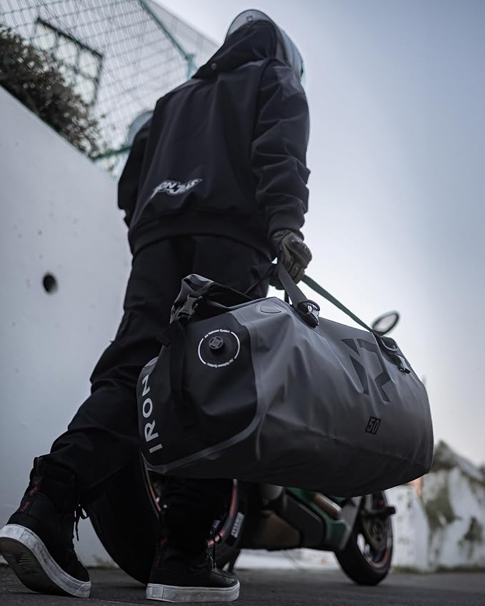 BORLENI Waterproof Motorcycle Dry Duffel Bag Luggage Tail Bag - Image 2