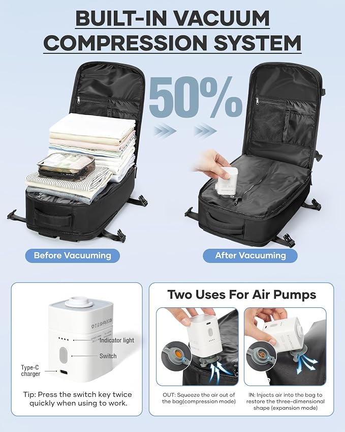 coofay Vacuum Backpack Travel - Image 3