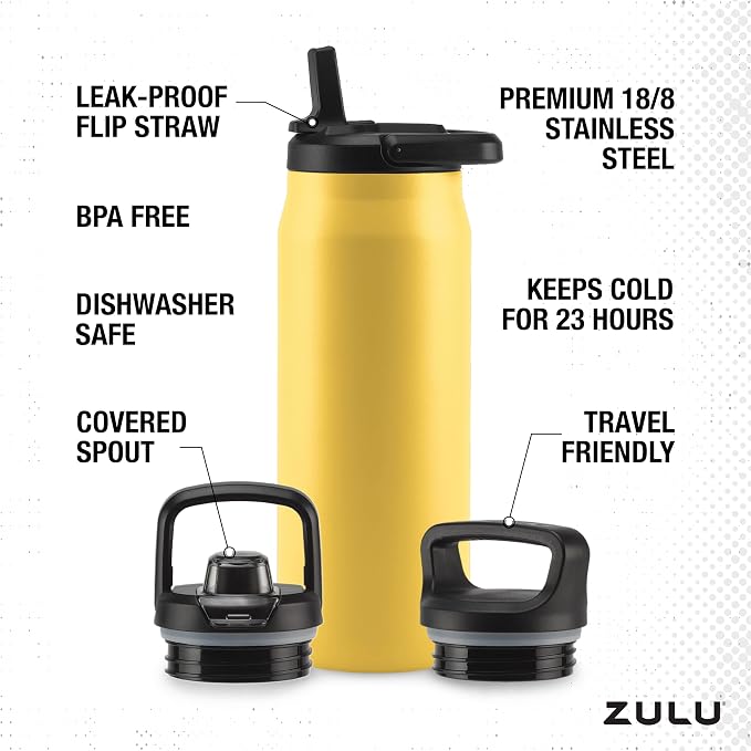 ZULU Base 32oz Stainless Steel Water Bottle - Image 4