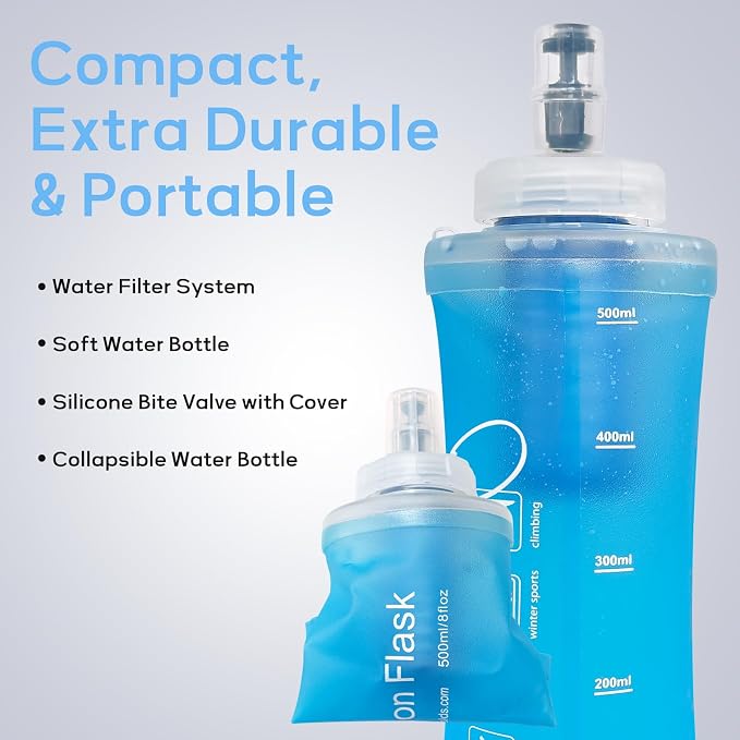 700ml Soft Flask Water Bottle, Collapsible Water Bottle - Image 3