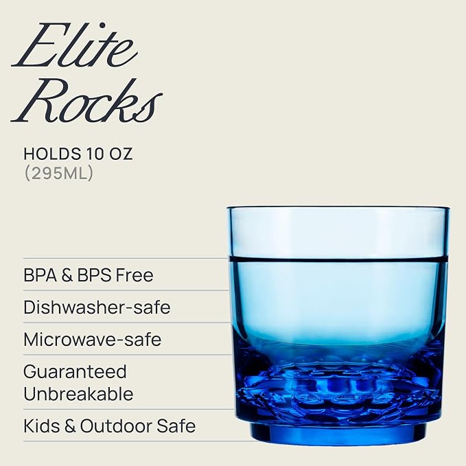Drinique Unbreakable 10 Oz Drinking Glasses, Drinking Cups, Dishwasher Safe - Image 2