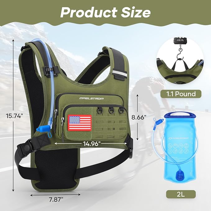 Maelstrom Running Vest, Detachable Hydration Backpack - Image 4