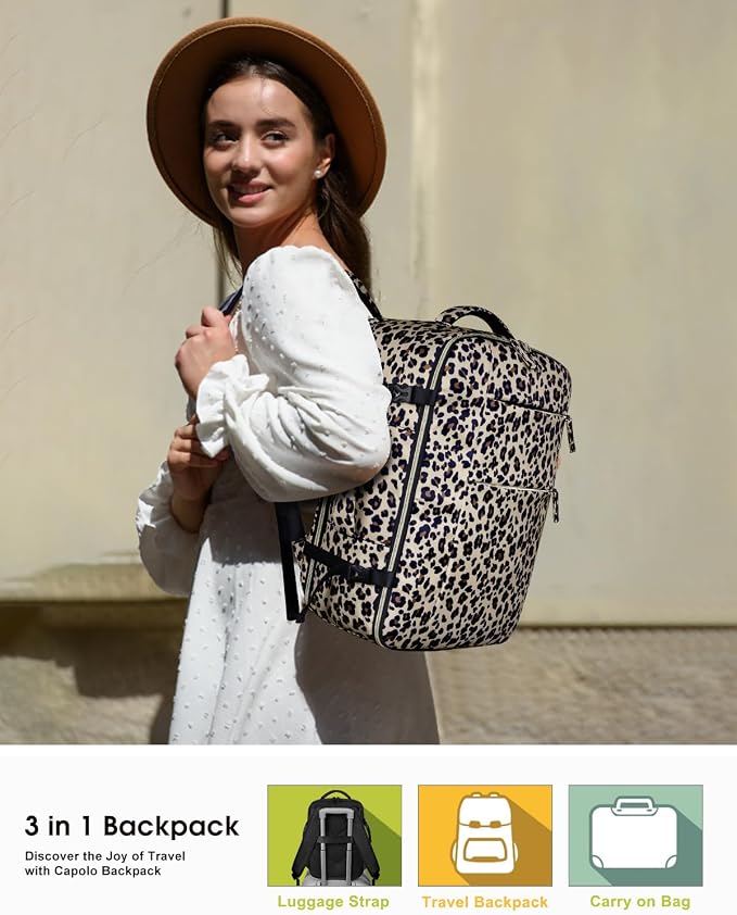 Capolo Travel Backpack for Women Men Waterproof Laptop Backpack Airlines - Image 2