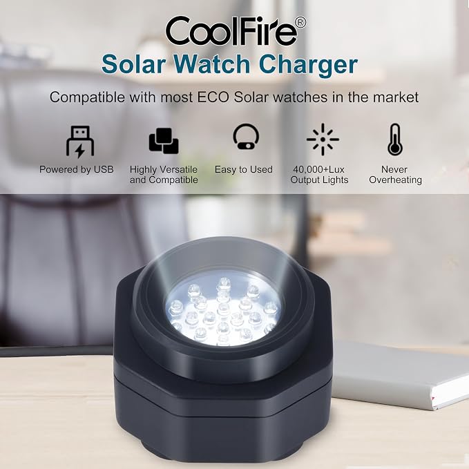 CoolFire - USB-C UV Free Solar Watch Fast Charger - Image 4