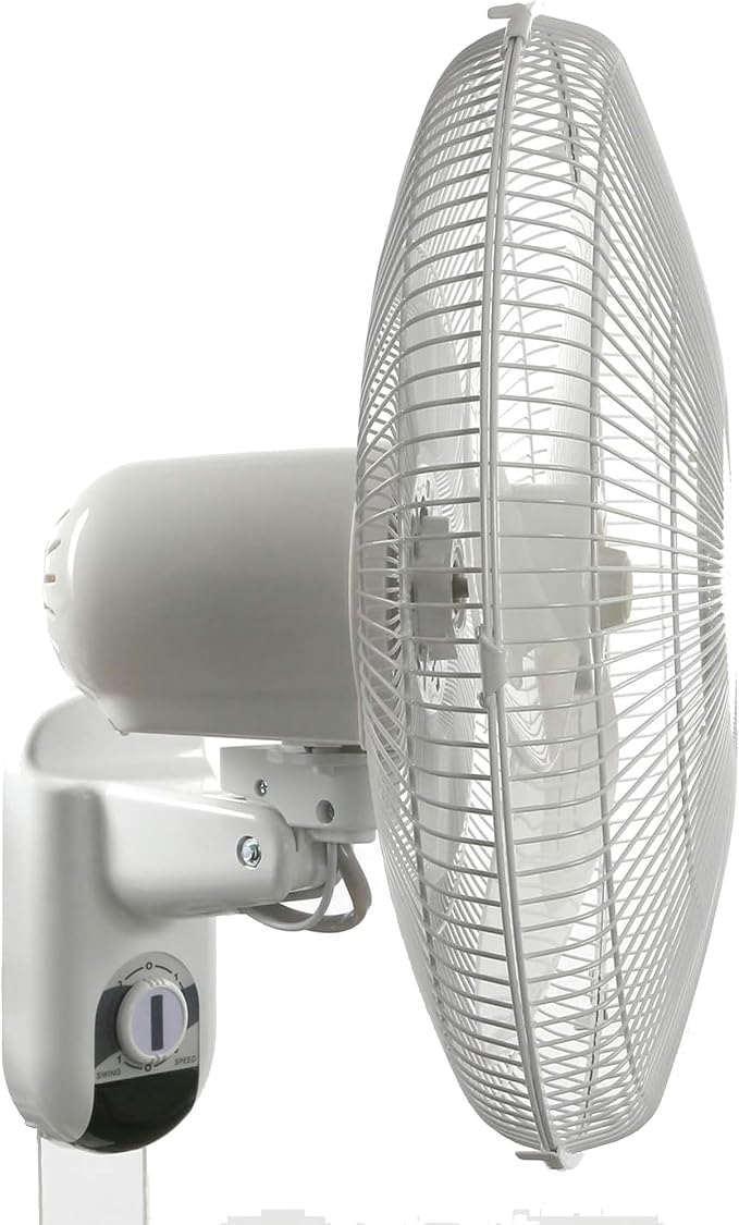 Hurricane Classic Oscillating Wall Mount Fan w/ 3 Quite Speeds, Grow Tents - Image 7